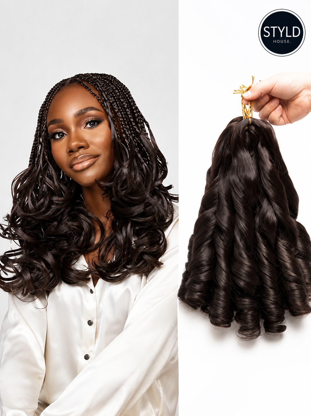 Silk French Curl Braiding Hair – 14 Inch | 3X Bundle