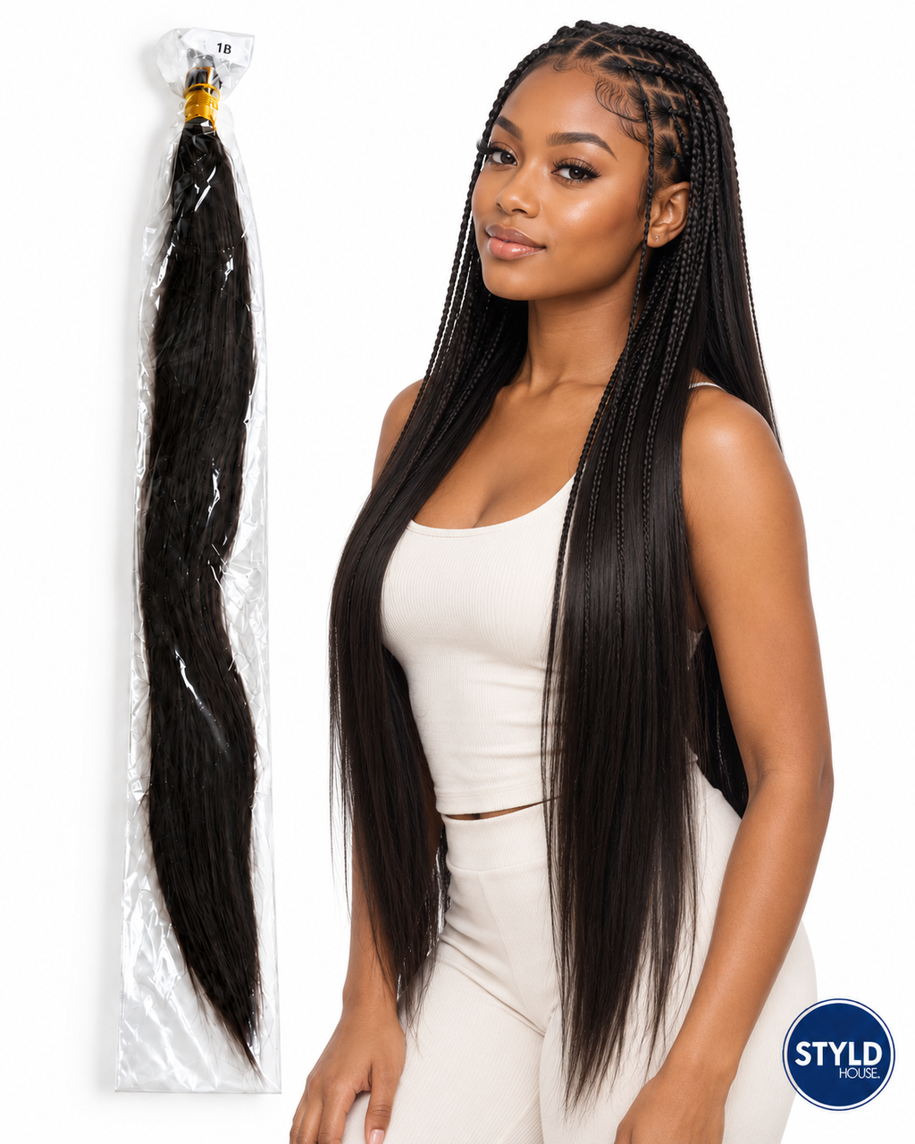 Silky Bone Straight Braiding Hair 24 Inch | STYLDHOUSE