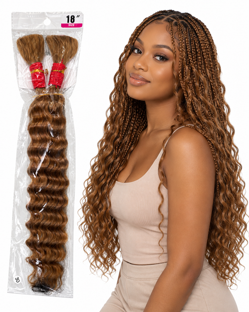 18-Inch Human Hair Deep Waves for Boho - 2x Bundles