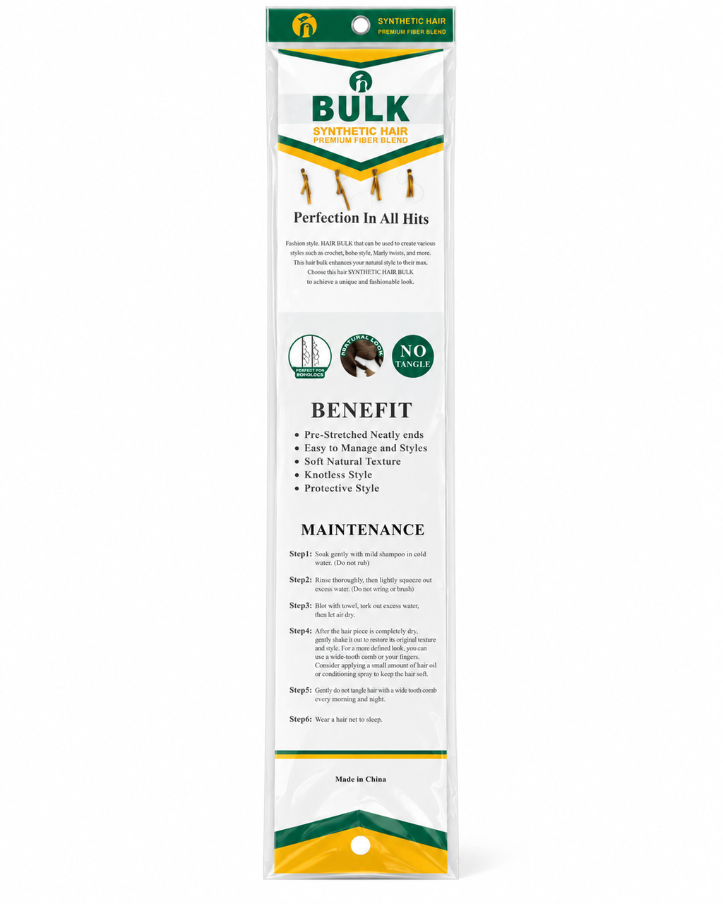 Boho Super Bulk Synthetic Hair – 20"