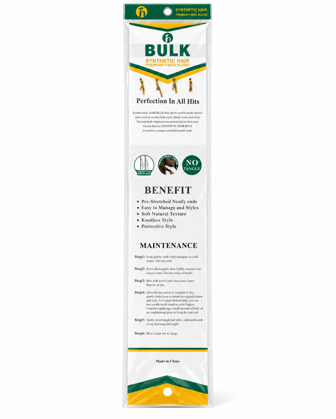 Boho Super Bulk Synthetic Hair – 20"
