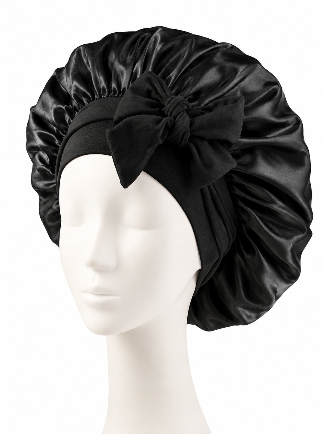 Silk Bonnet with Bow – Protective Sleep Cap