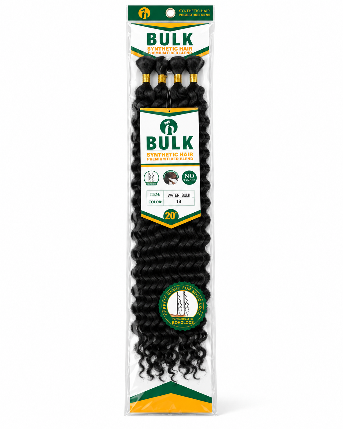 Boho Water Wave Bulk Synthetic Hair – 20"