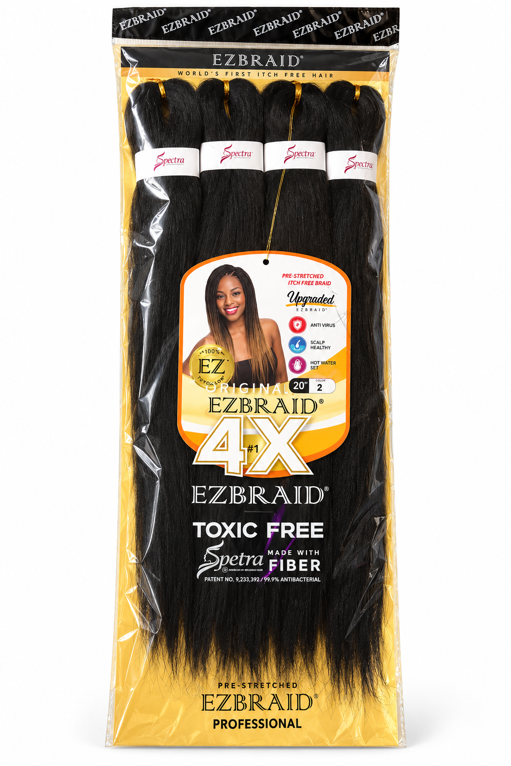 EZBRAID 4X Pre-Stretched Braiding Hair – 20”