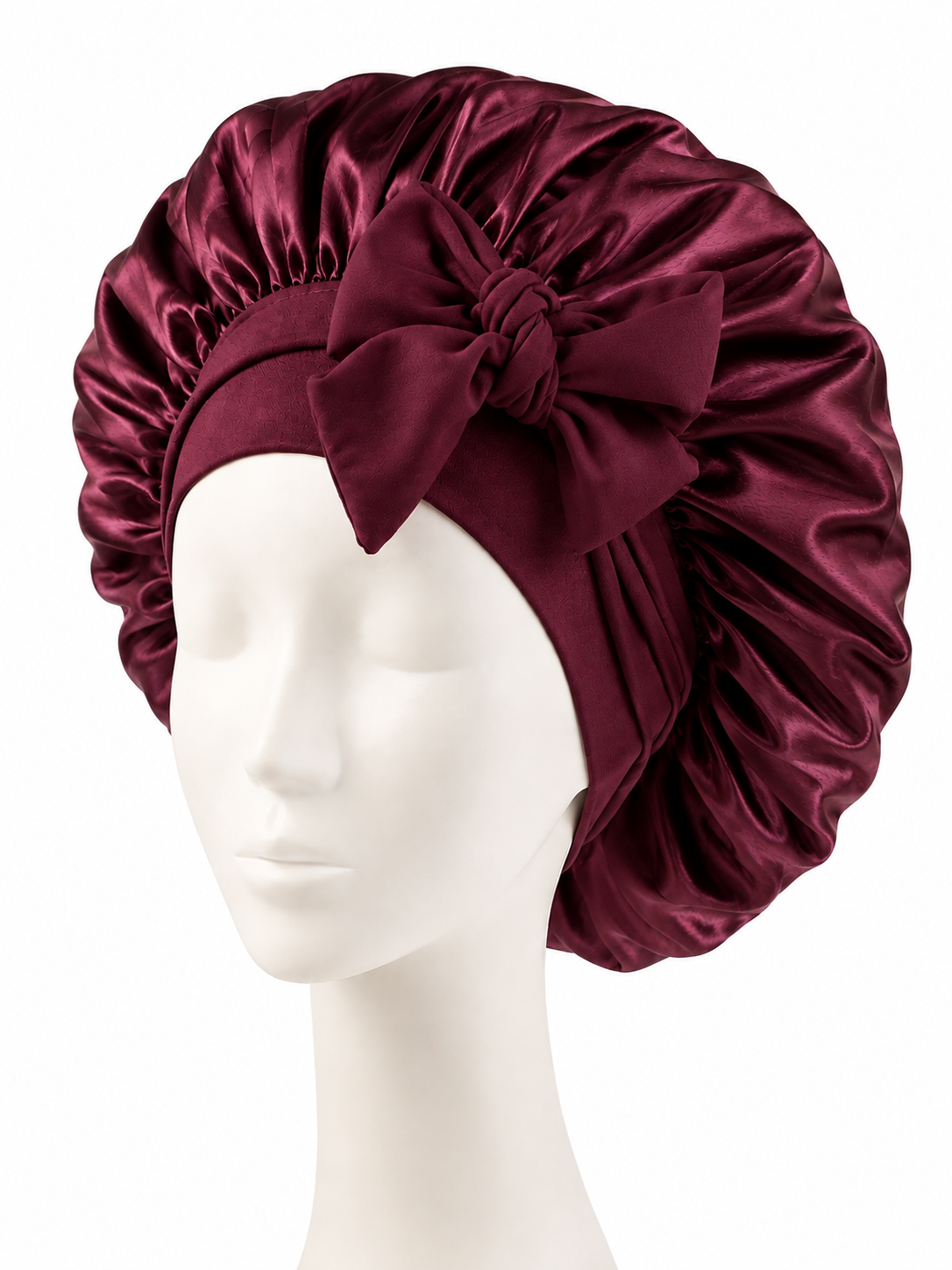 Silk Bonnet with Bow – Protective Sleep Cap