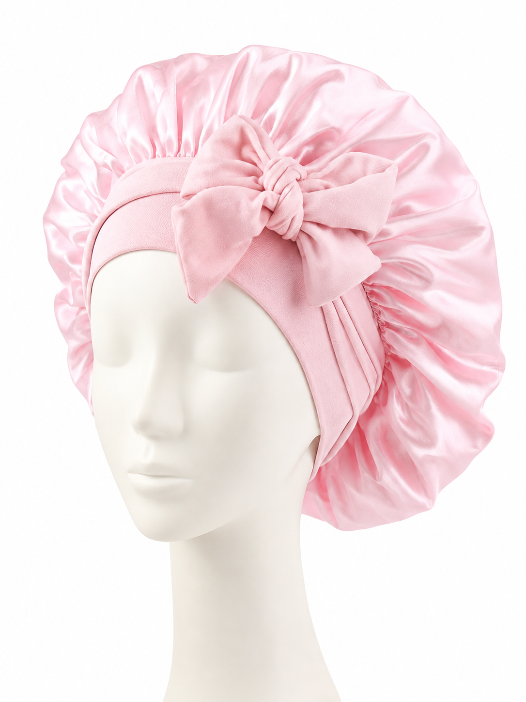 Silk Bonnet with Bow – Protective Sleep Cap