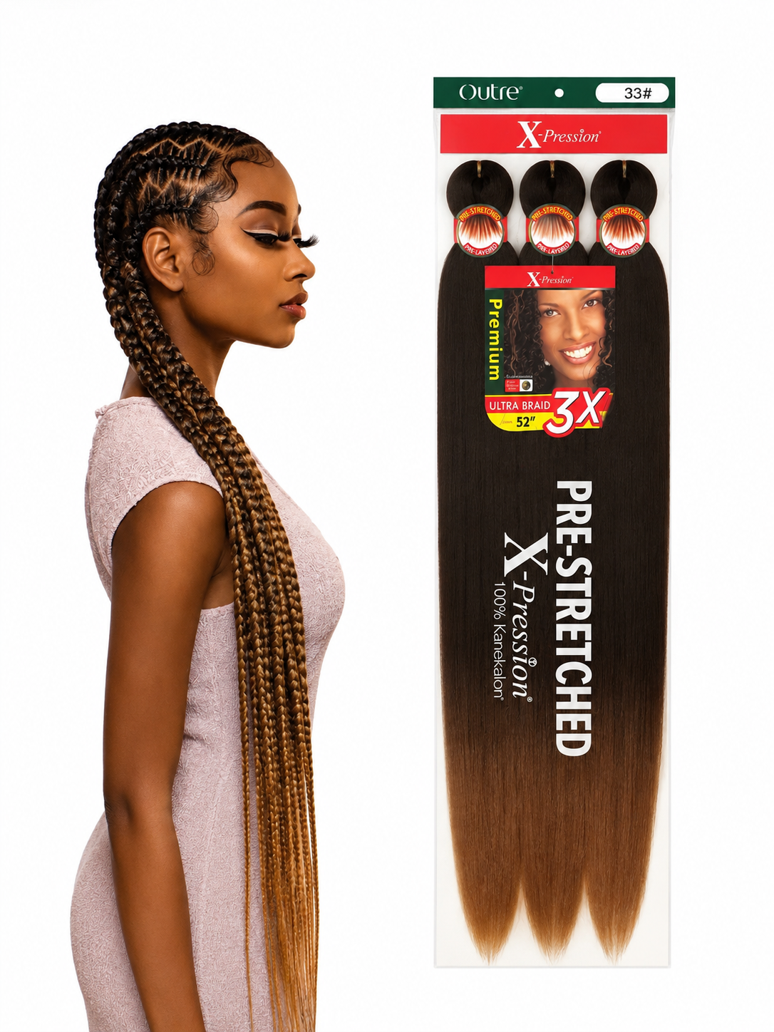 Outre X-Pression 3X Pre-Stretched Ultra Braid – 52"
